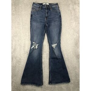 Hollister Jeans Womens Size 5S (24x29) Curvy High-Rise Vintage Flare Distressed